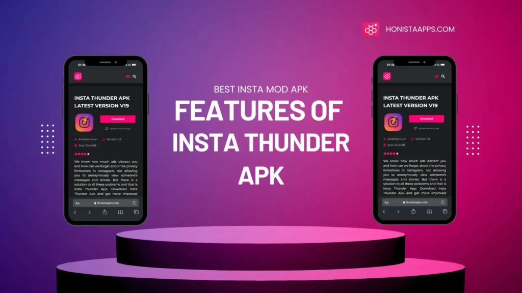 features of Insta thunder apk honistaapps.com