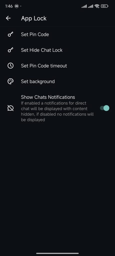 App Lock in Insta gold