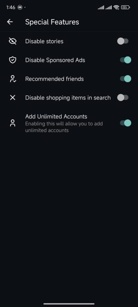 Special Features of Instagram gold